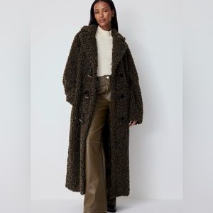 NA-KD Duffle Button Teddy Coat